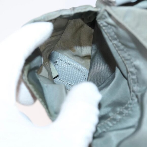 PRADA Backpack Nylon Green Silver Auth 141751 - Picture 13 of 16